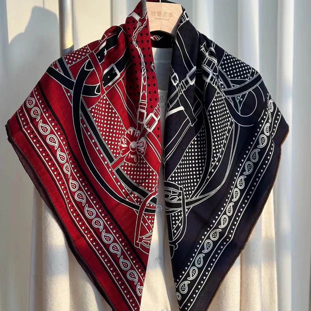 Qiantang Story/钱塘故事90丝毛-马场围巾85*85cm