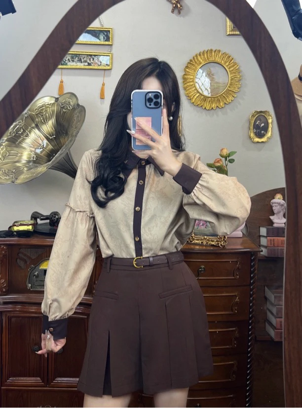 高端气质轻奢高级感衬衫2024早秋新款女装衬衣设计感上衣