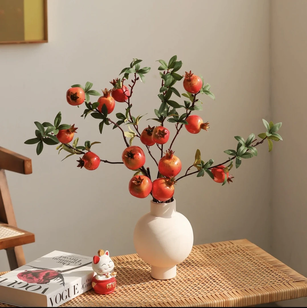 侘寂风素烧陶瓷花瓶花器桌面高端仿真花插花餐桌花艺高级感摆件