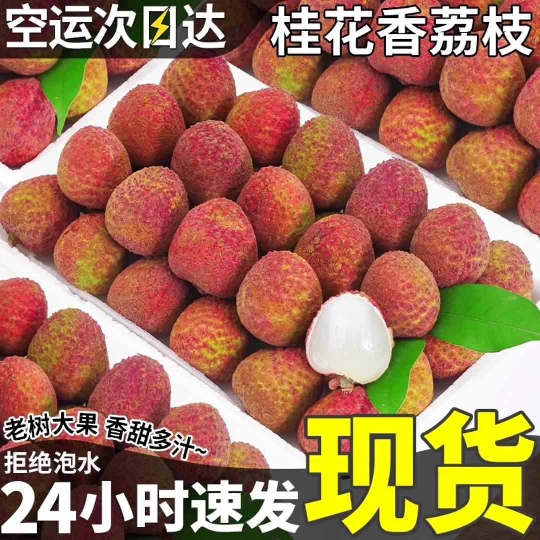 【乐果源】海南头茬桂花香荔枝新鲜当季水果现摘先发3斤起肉厚爆汁