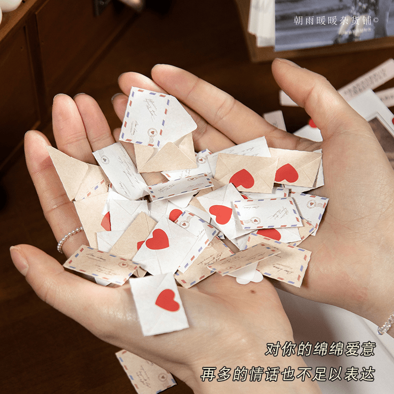 朝雨 99封给你的情书迷你信纸信封套装小众文艺情侣纪念表白礼物