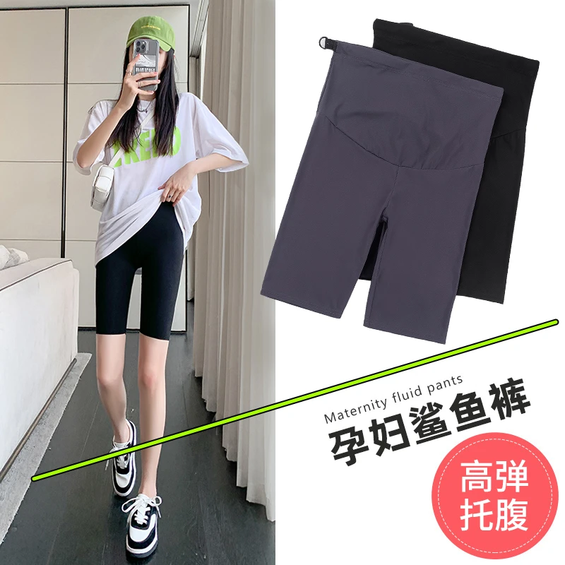 鲨鱼孕妇裤打底裤夏季外穿显瘦紧身提臀瘦腿芭比弹力瑜伽薄款裤子