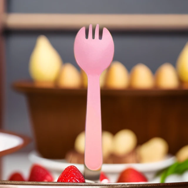一次性叉勺独立包装蛋糕甜品沙拉勺子外卖餐具水果叉加厚批发彩色