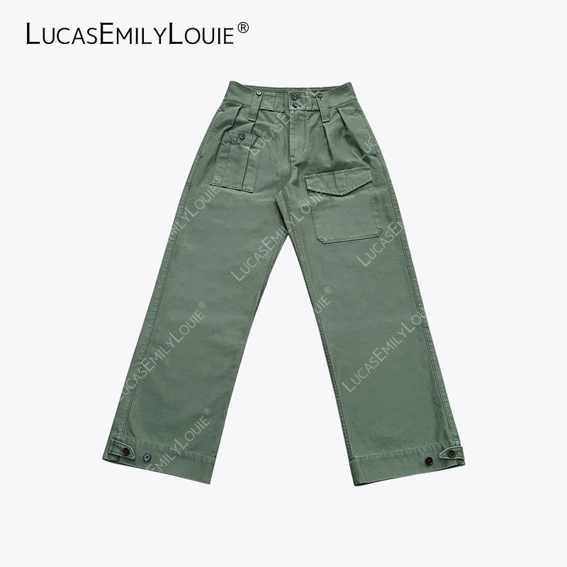 LUCASEMILYLOUIE 美式复古经典甲板裤休闲直筒工装裤2411018