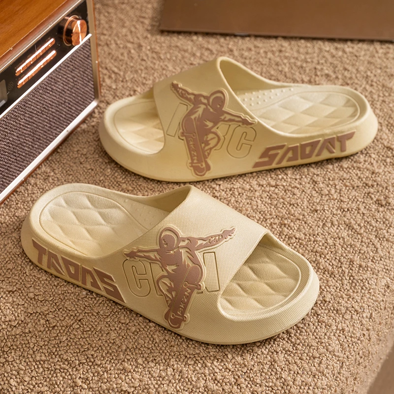 家居家用卡通儿童男拖鞋夏季网红中大童防滑软底女浴室厚底凉拖鞋