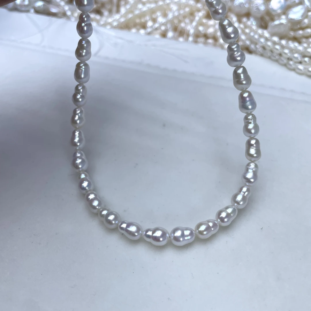 合金项链 105葫芦形巴洛克小灯泡 气质时尚饰品白色百搭简约