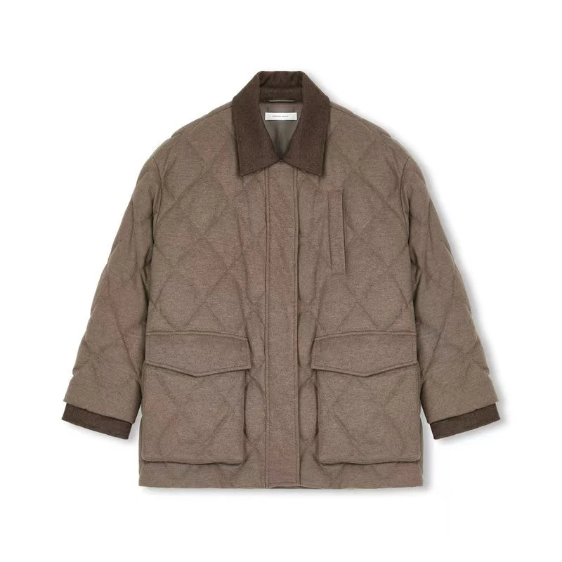 concise-white/简白2024冬拼色翻领菱格羽绒服3580dopdop买手店