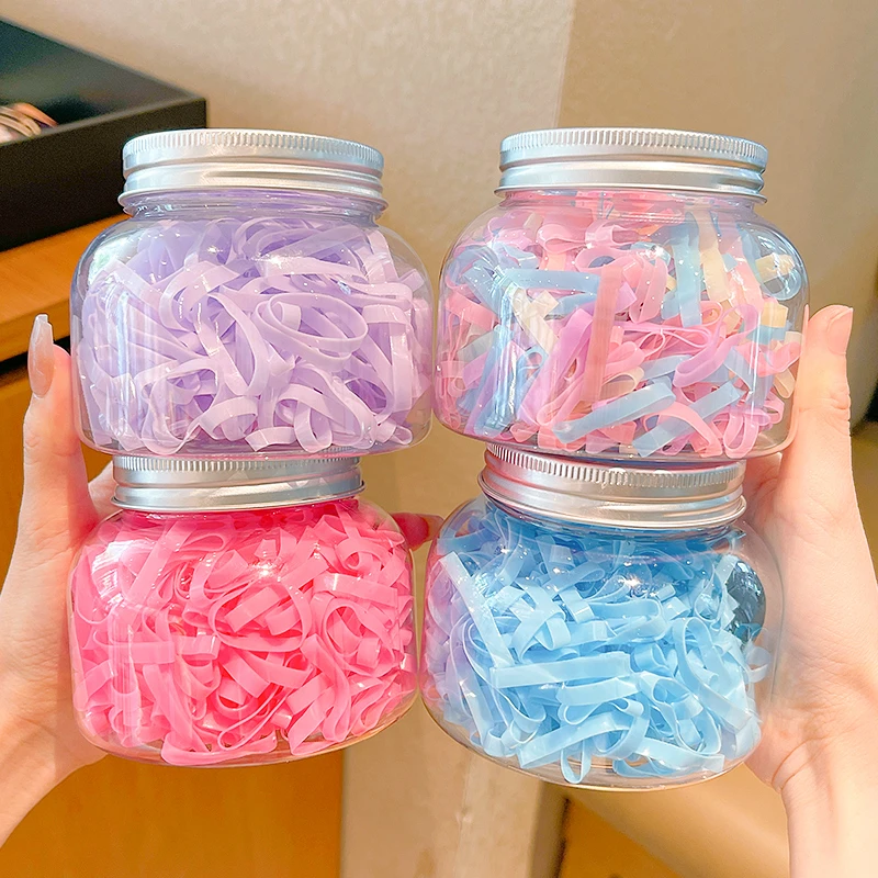 新款皮筋儿童小女孩加厚扎头发彩色橡皮筋一次性强拉不伤发头饰