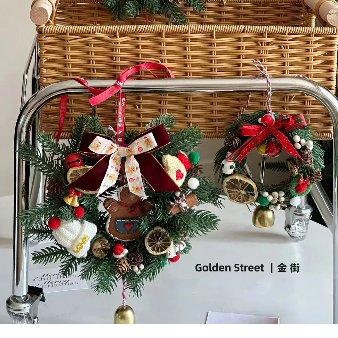 圣诞节装饰花环藤条 手工diy墙挂门挂酒店商场 场景布置