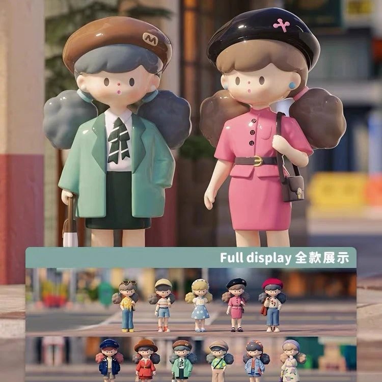 【拆盒】新品molinta爆米花妹妹8代复古港风盲盒潮玩手办穿搭辣妹