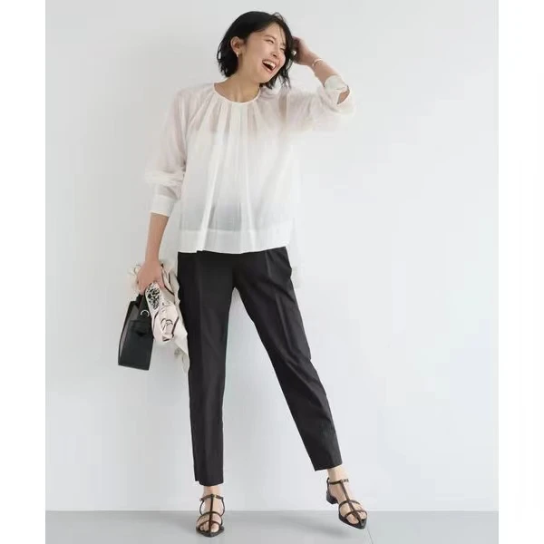 801-900夏季时尚百搭直筒显瘦气质职业秋季九分裤西裤裤子西装裤