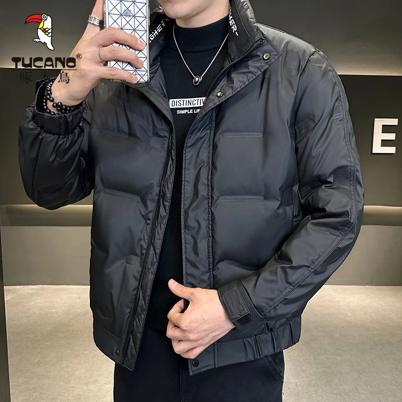 TUCANO/啄木鳥男士羽绒服短款冬季保暖休闲潮流加厚男士外套百搭
