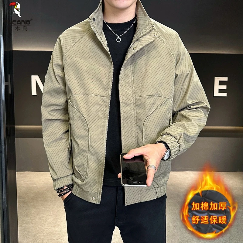 TUCANO/啄木鳥男士外套秋冬季潮流帅气百搭夹克青年加棉立领上衣