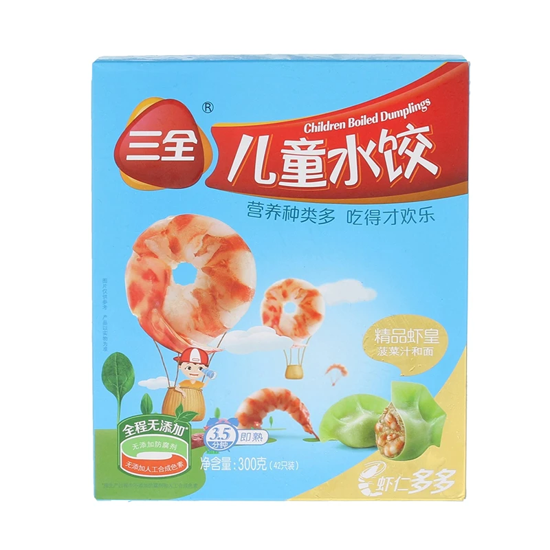 三全儿童精品虾皇水饺300g/盒