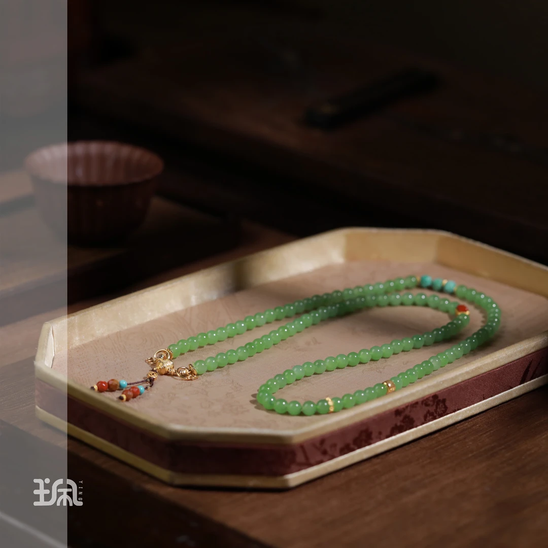 舟时音|和田玉*项链*18K金镶嵌QXB24090105多样性发其一