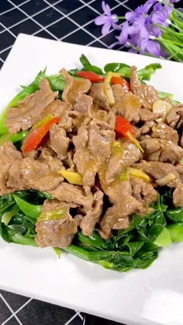 潮汕芥兰炒牛肉牛肉同城配