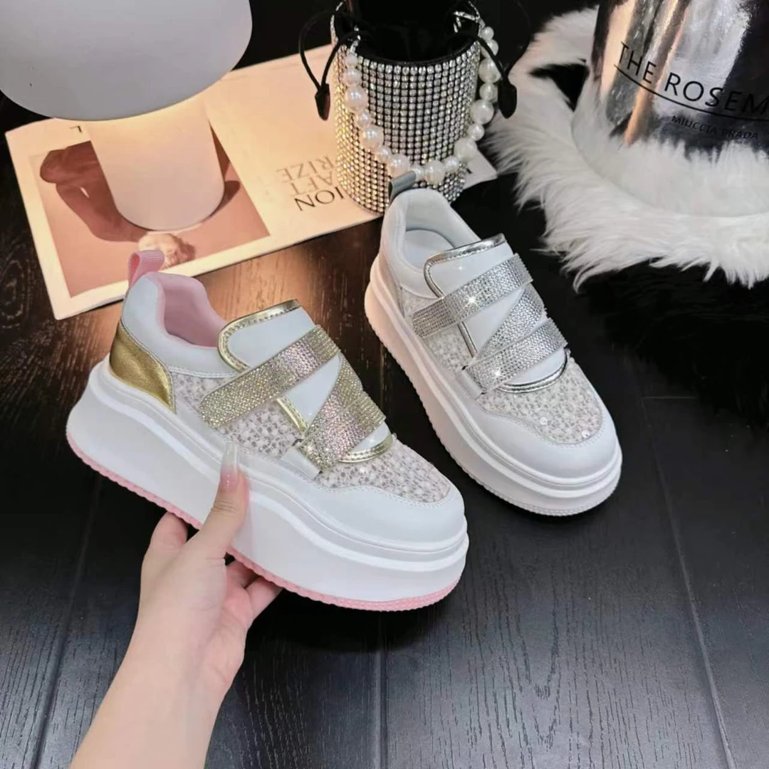 2025春夏季新款爆款网面百搭厚底时韩版高定尚休闲夏季透气板鞋