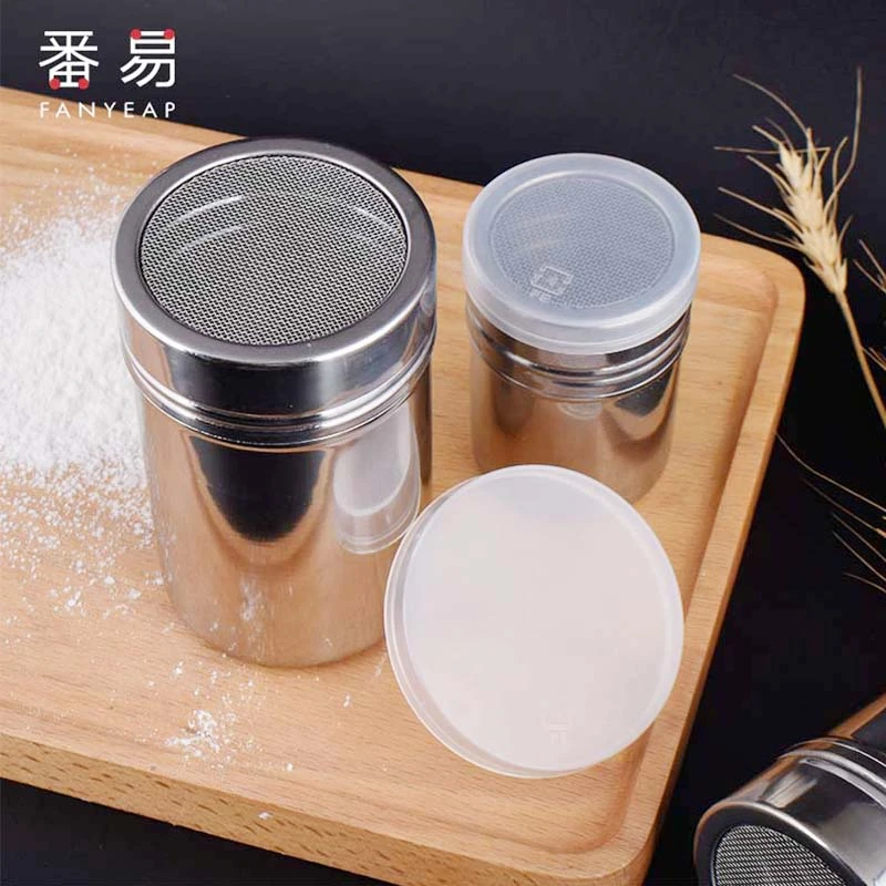 撒粉罐A1ZO35羿-不锈钢调料罐旋转撒粉瓶咖啡厨房烧烤家用调料盒