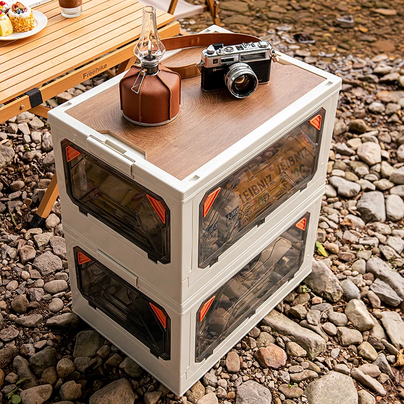 露营折叠箱野餐桌户外收纳箱桌子两用多功能车载大容量便携午餐盒