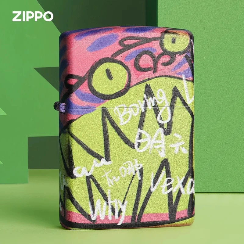 ZIPPO打火机送男友礼物高档正版之宝防风机定制刻字彩印快乐就好