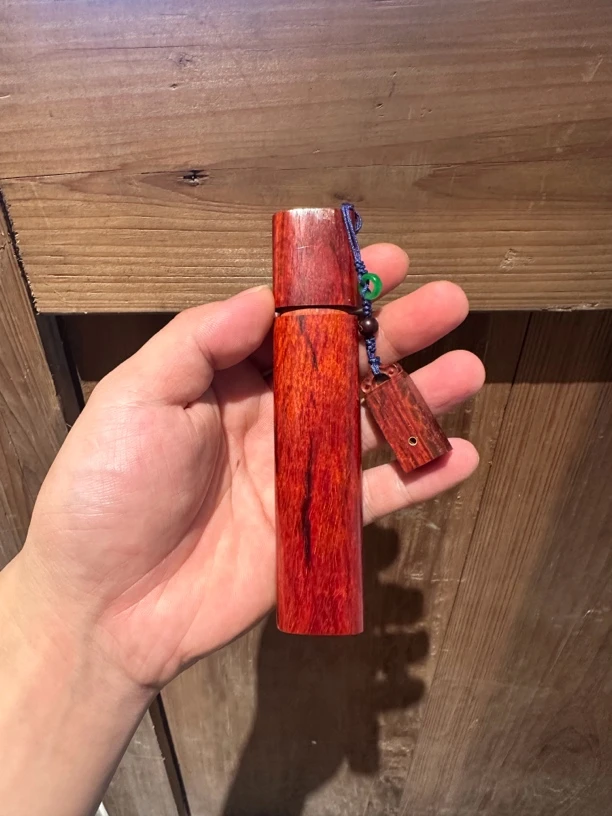 印度小叶紫檀方形香筒长12宽3