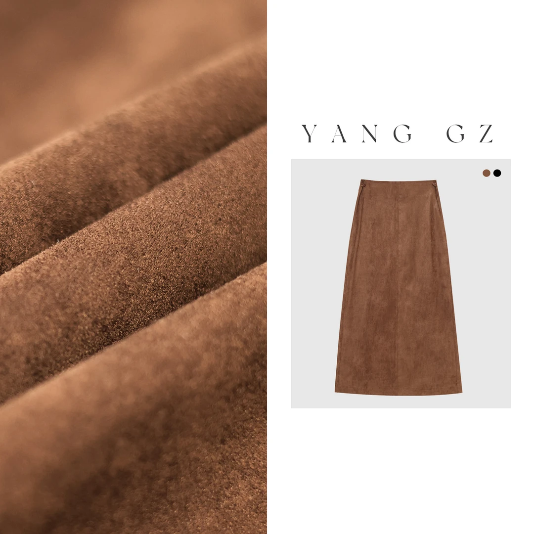 YANG GZ 【青鸟月鸣】秋冬复古百搭包臀半裙女 GZA9500