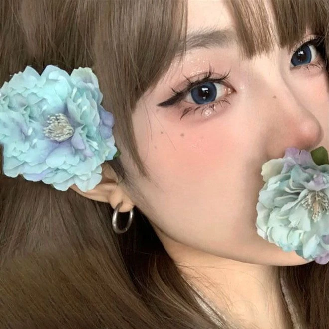 牡丹花高颜值古风侧边花朵夹子发夹氛围超仙配饰发饰拍照头饰发卡