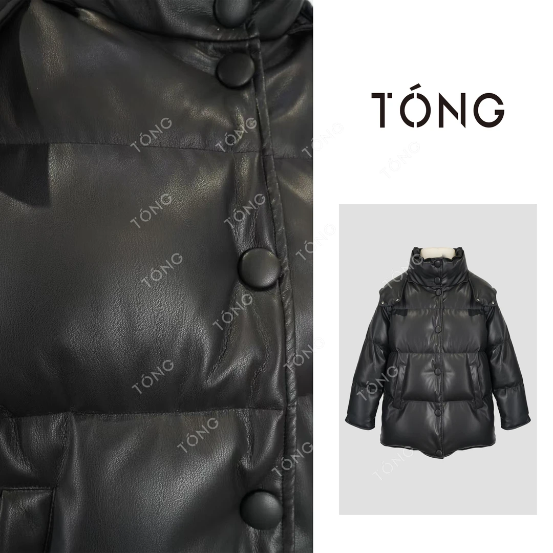 【云端纱雾】新国标90白鸭绒连帽百搭时尚羽绒服 GW231