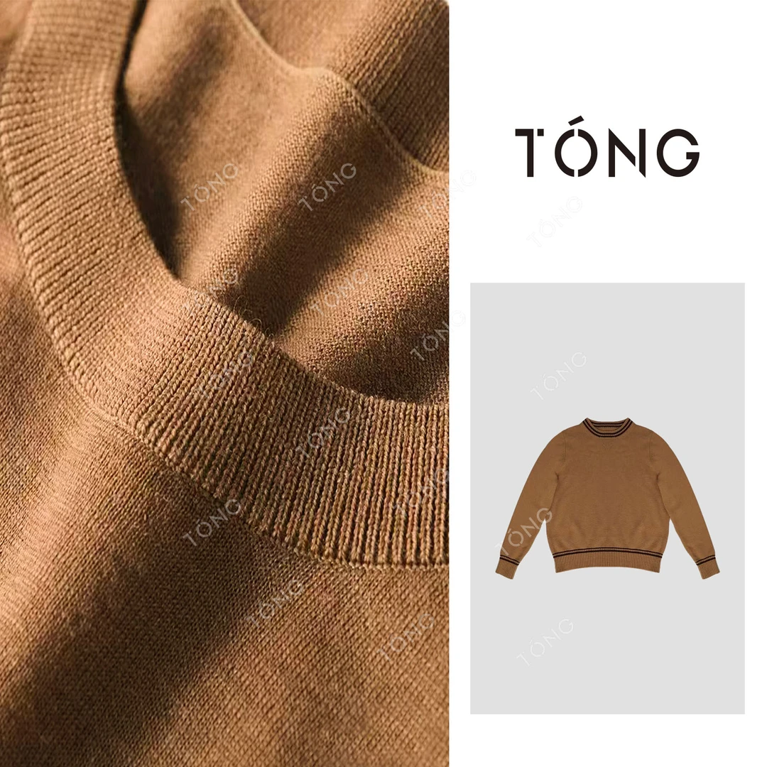 【学院百搭】100绵羊毛秋季休闲套头毛针织衫 GM024