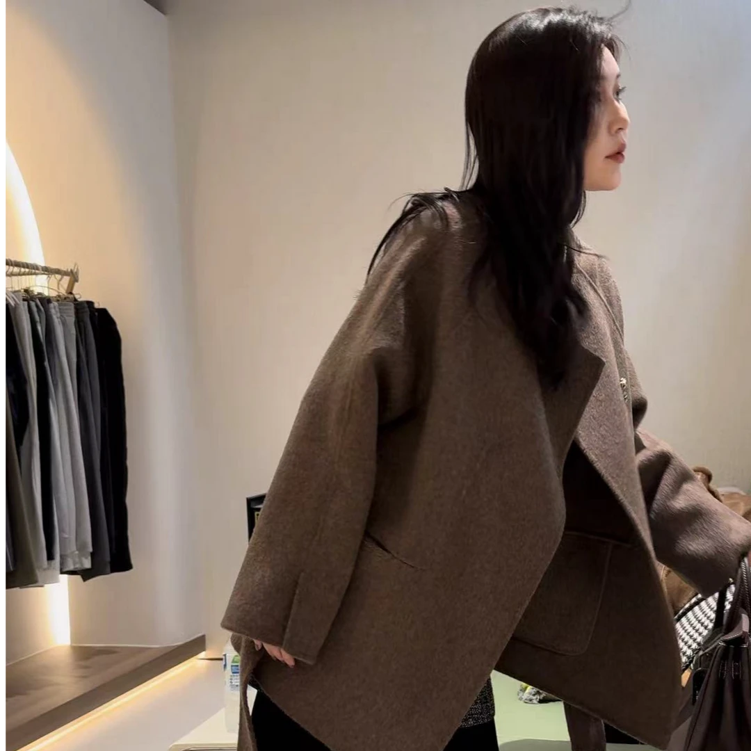 【收藏家】桑蚕丝➕进口山羊毛收腰显瘦羊毛大衣 GW016