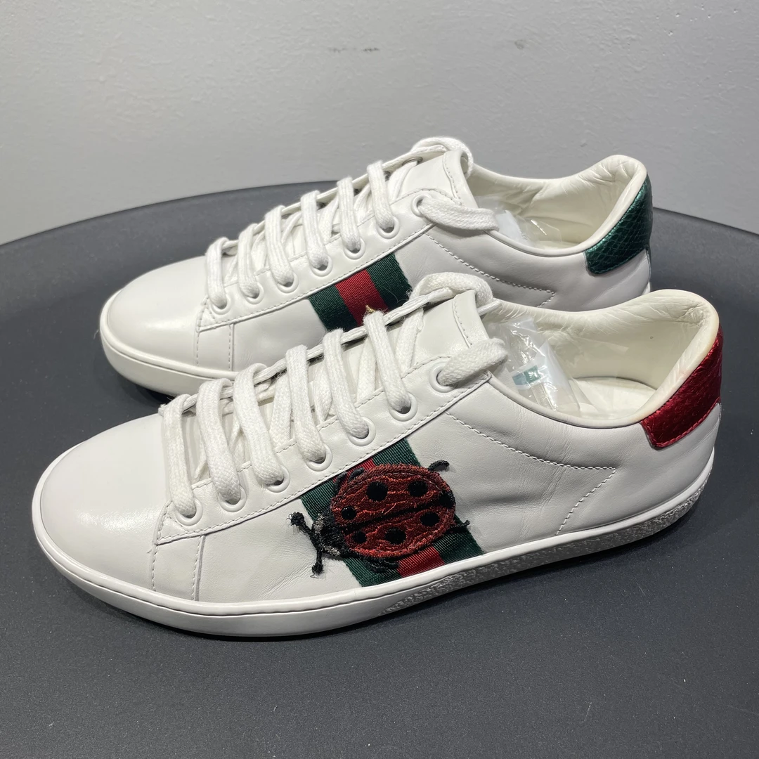 GUCCI古驰 ACE 菠萝刺绣 板鞋 99新未使用 rys58