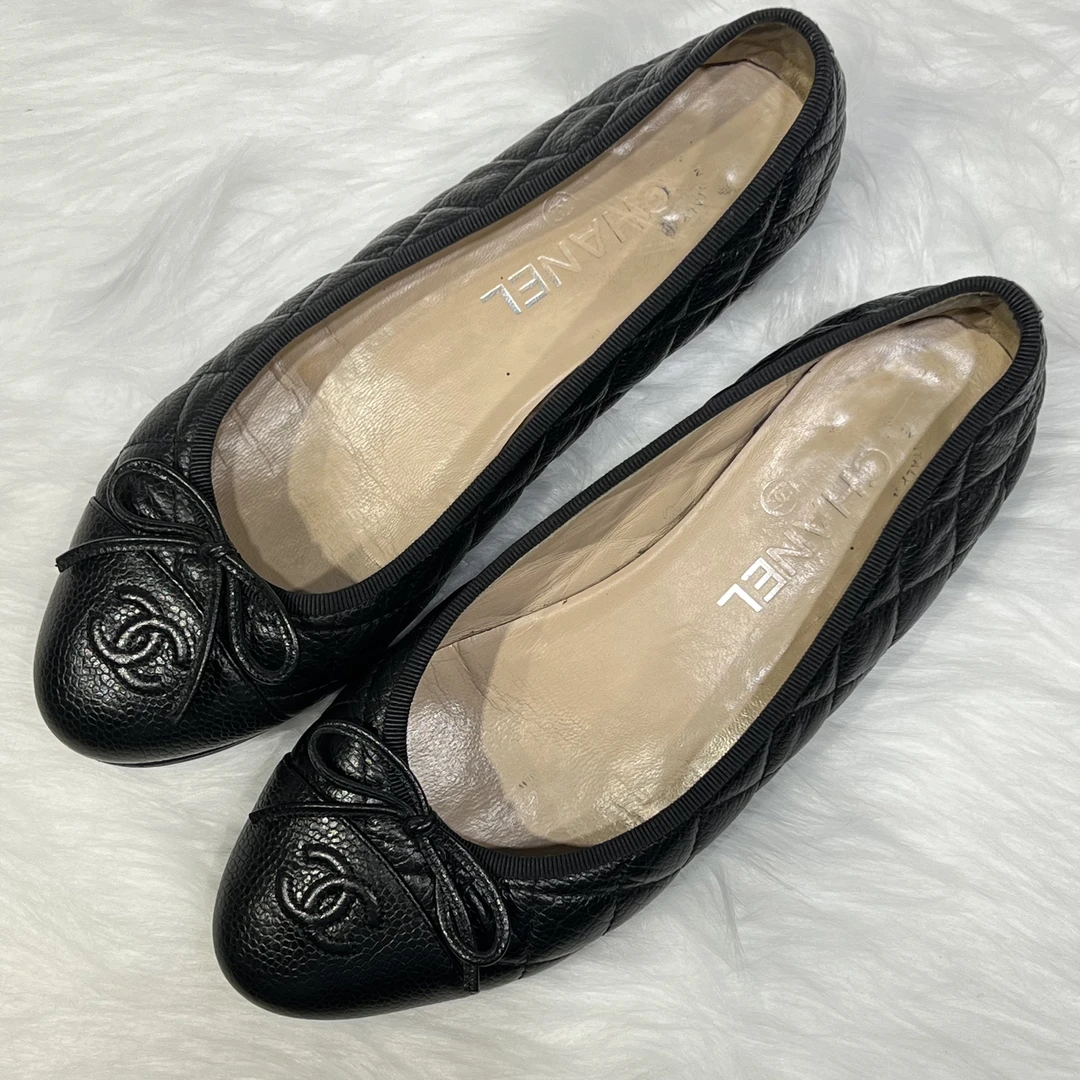 CHANEL香奈儿 复古小牛皮 平底鞋 37.5码 公价7.8k c1019