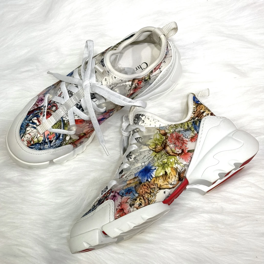 99新 DIOR/迪奥 D-Connect 彩绘老爹鞋 35码 公价9.2K h018