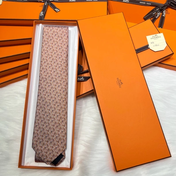 【送礼】HERMES 爱马仕 高级领带 99新 带礼盒