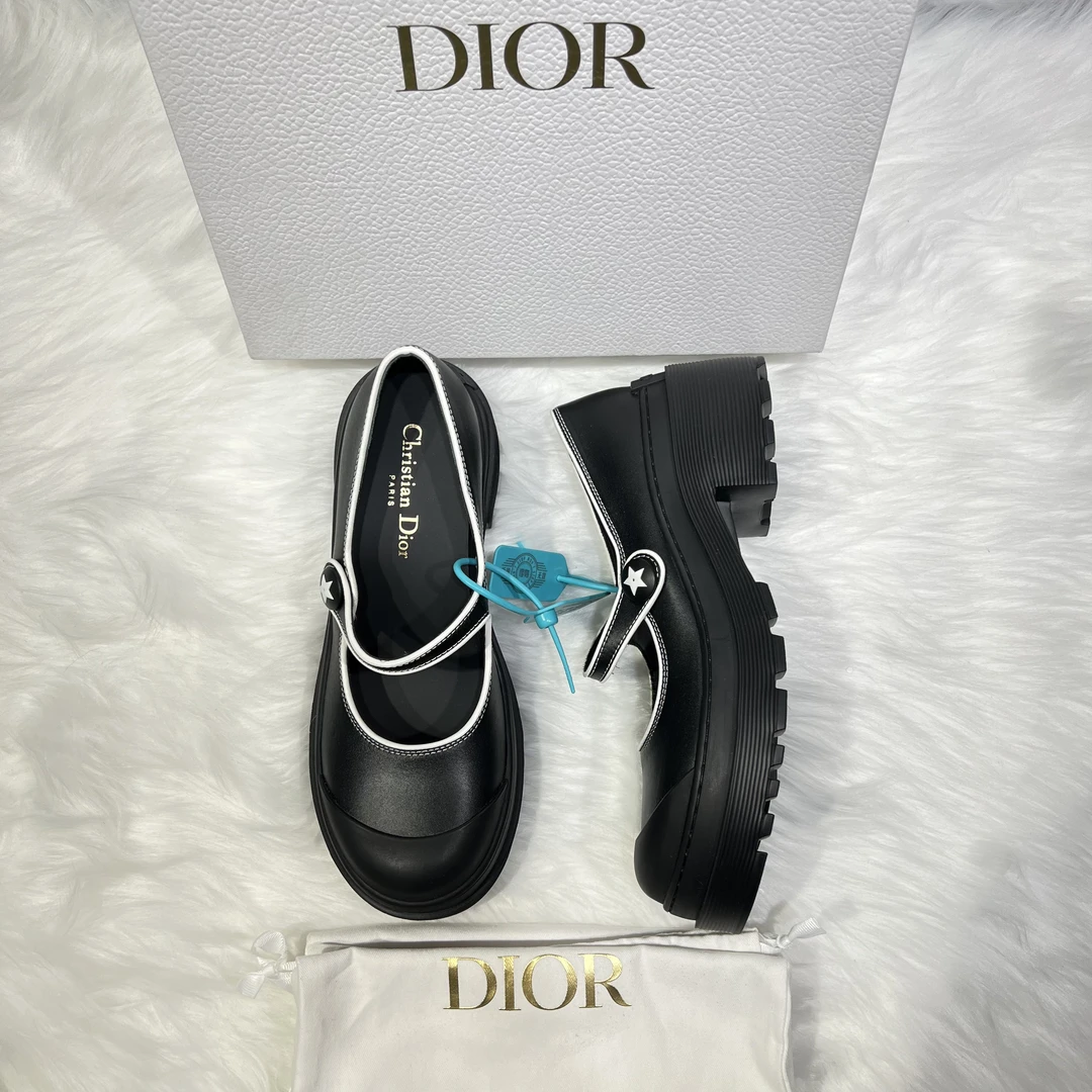 DIOR迪奥 D-Doll 玛丽珍鞋 头层牛皮 37.5码 公价1.05W g017