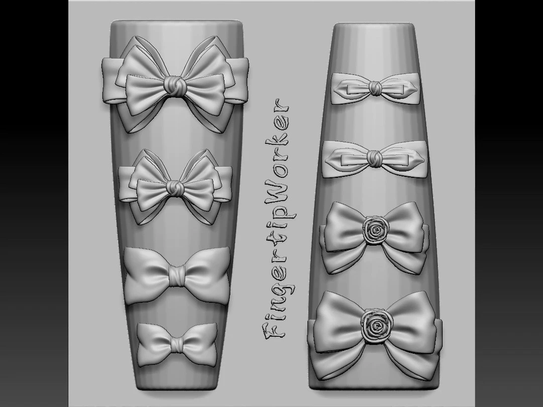 FingertipWorker｜原创小众美甲小香风蝴蝶结模具