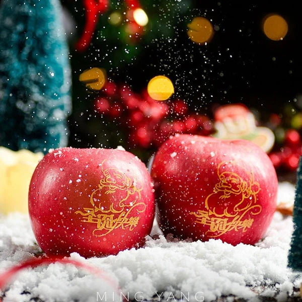 【精品福利】丁小丫圣诞节平安果新鲜多汁果园采摘精美包装