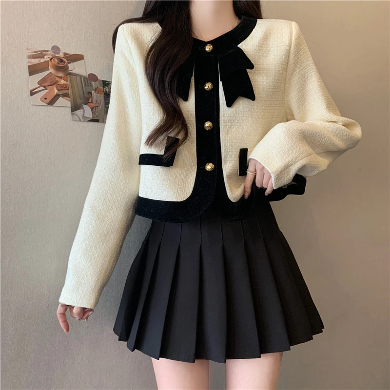 大码小香风外套秋冬胖妹妹高级感洋气小个子显瘦