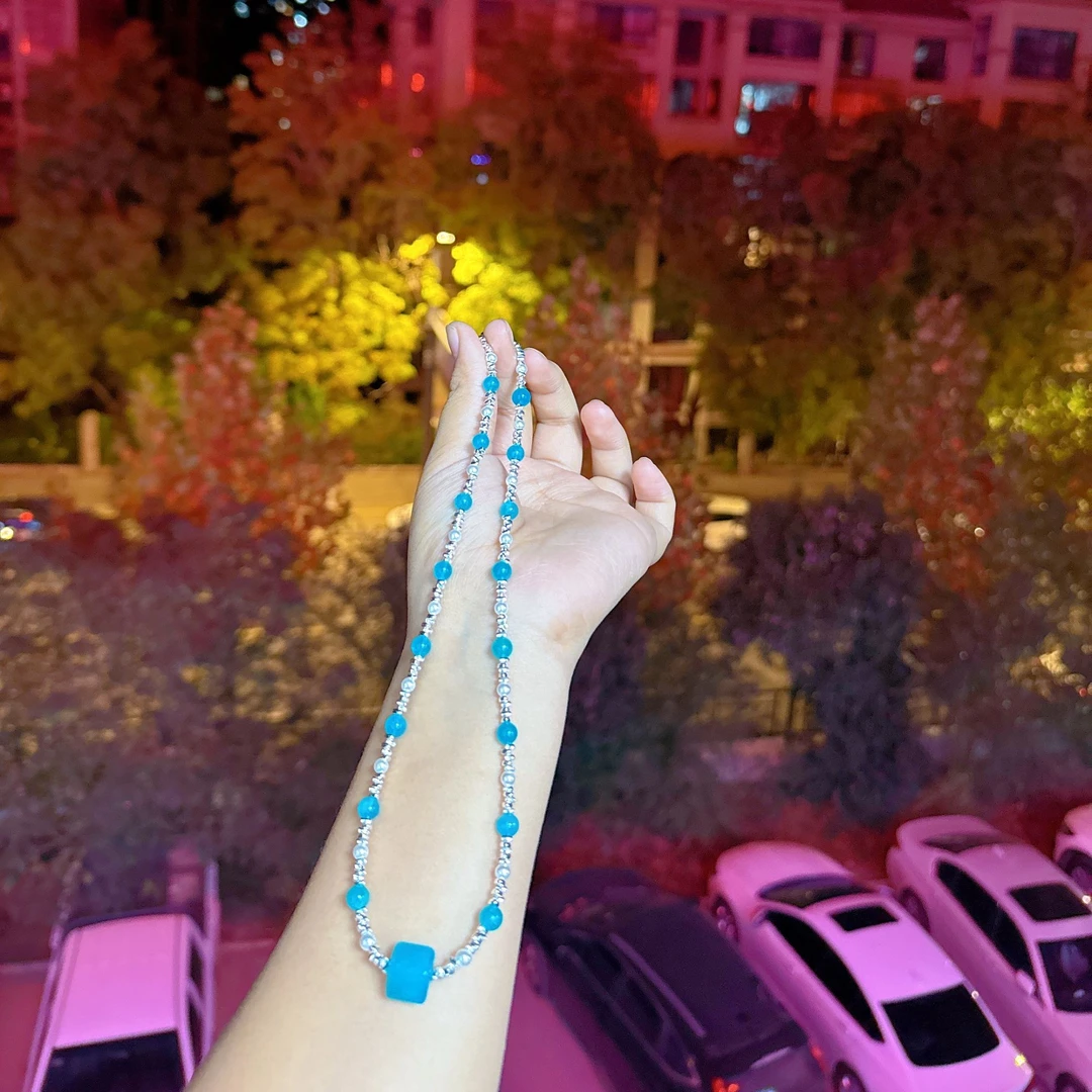 【莹莹专属】天然珠宝天河石项链M2475