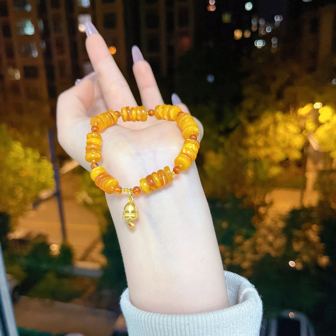 【莹莹专属】天然珠宝蜜蜡手串M8995