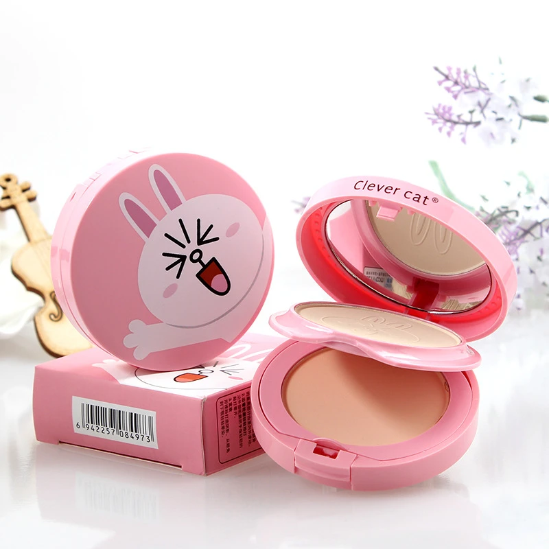 儿童粉饼干湿两用双色双层定妆粉底哑光幼儿园化妆品舞台彩妆