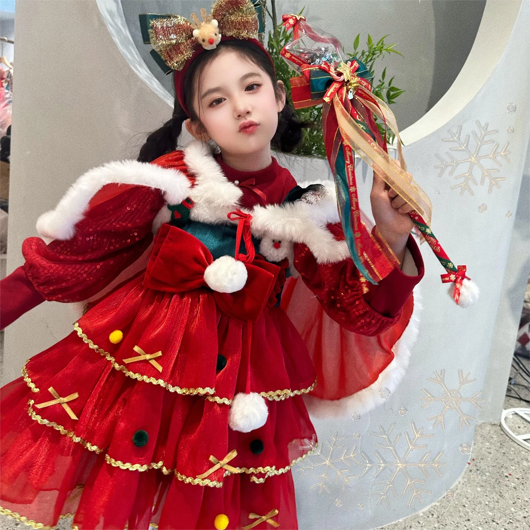 【组合款】孤品女童连衣裙冬季长袖洋气羽绒服儿童长款中大童连衣裙