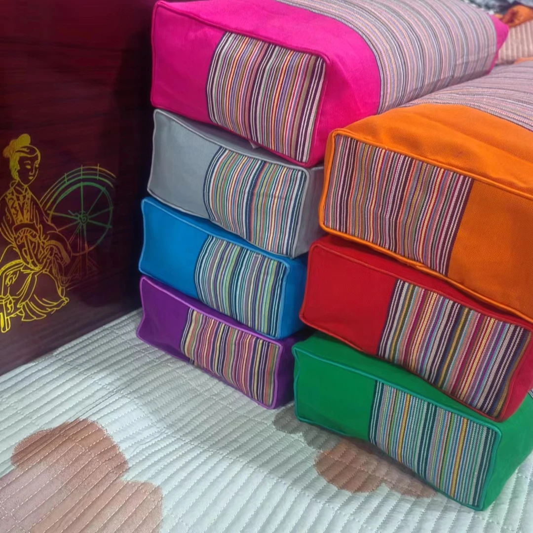 民族风传统老粗布长方形荞麦枕