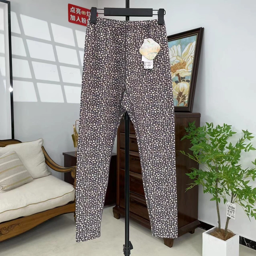 A 7650女士碎花高腰单件印花秋裤