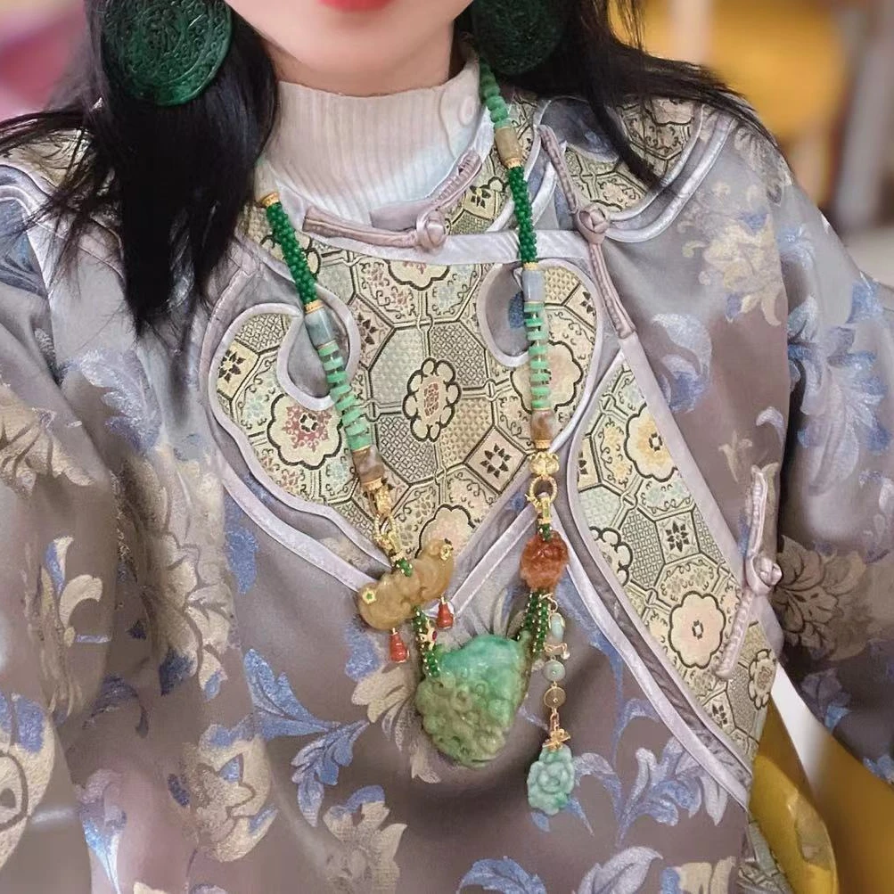 3瑜琦珑玥（1980-2800）直播间专属老软缎宋锦蚕丝缎姐姐服上衣中式