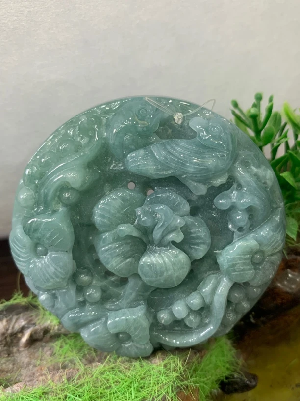 天然翡翠A货吊坠M9000096（多样性发其一）