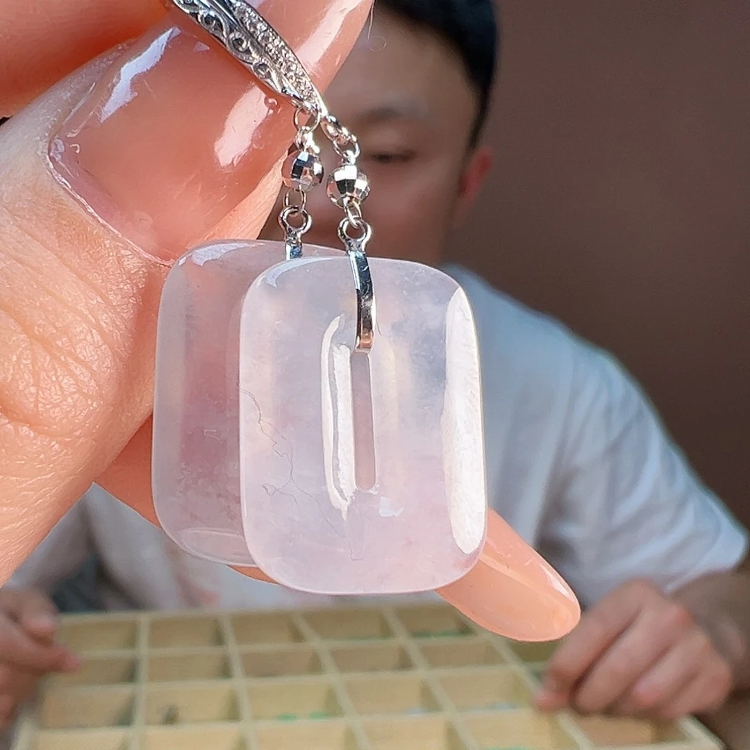 翡翠耳饰18K金镶嵌耳环