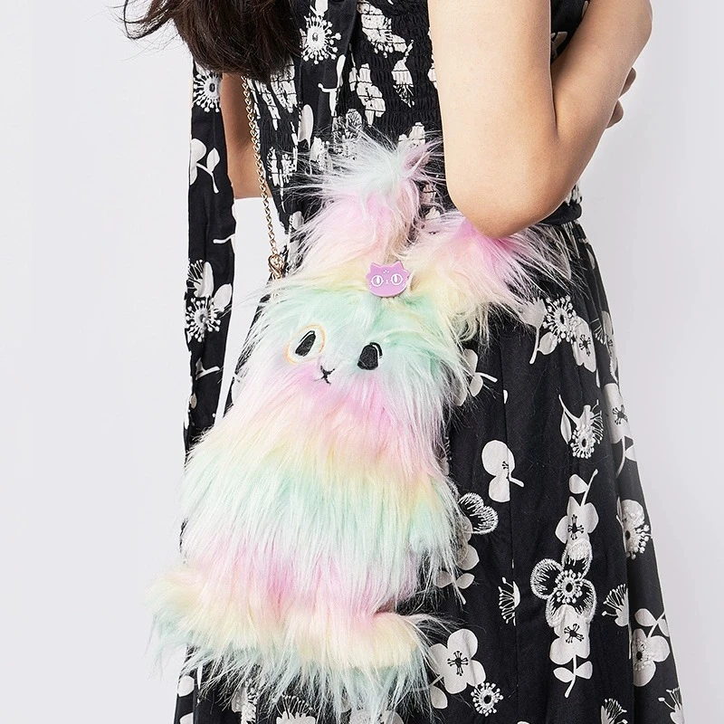 大英博物馆爱丽丝怀表兔手机包毛绒包女士2023新款斜挎包生日礼物