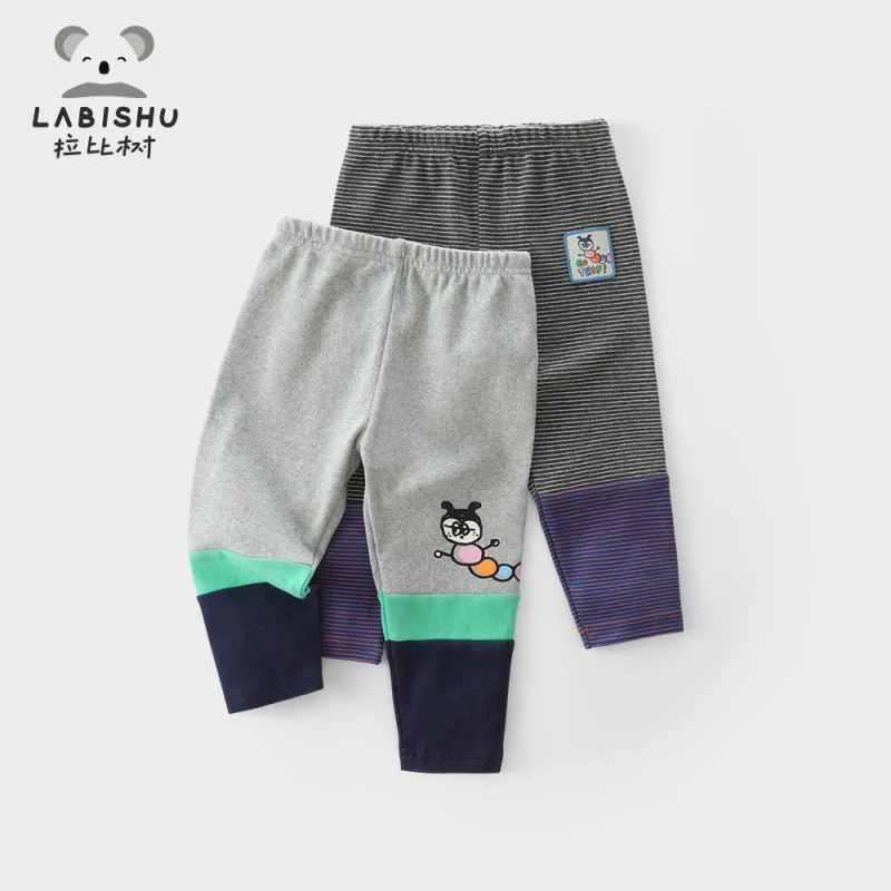 拉比树童装女童裤子2024春季新款宝宝洋气针织单裤儿童休闲打底裤