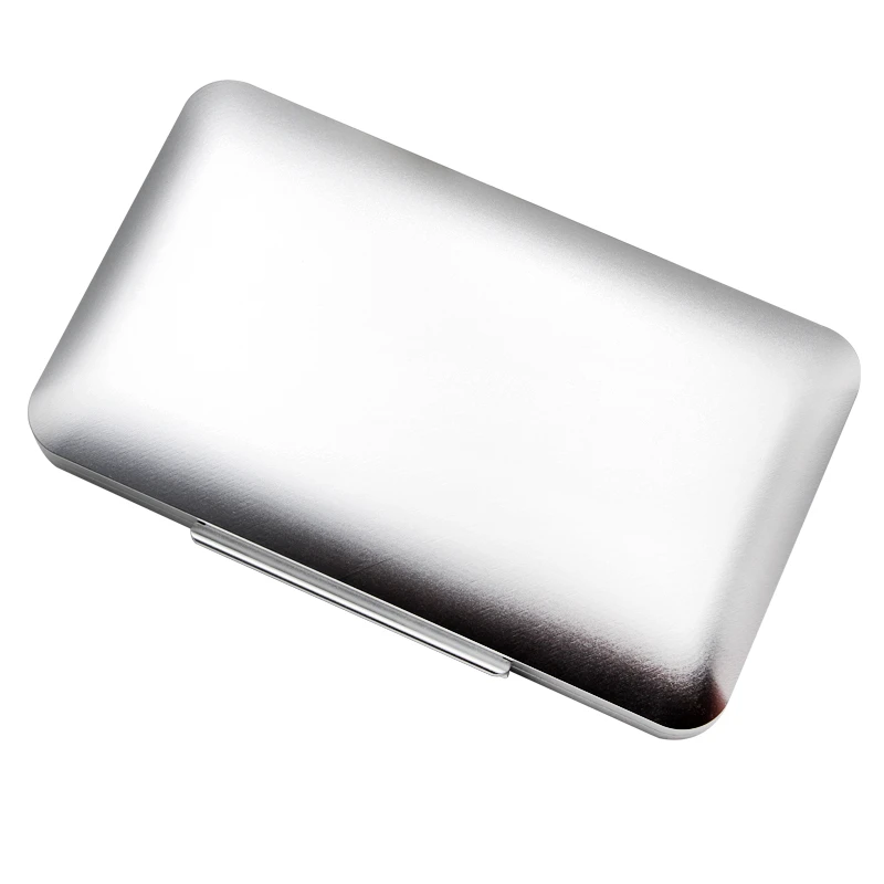 包邮 Lafuli便携雪茄盒 5支金属轻薄3cm保湿密封飞行模式银色光面